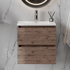 Teymi Тумба под раковину Laina 50 подвесная дуб темный – фотография-6