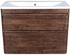 Style Line Тумба с раковиной подвесная Атлантика 100, Люкс, старое дерево, PLUS