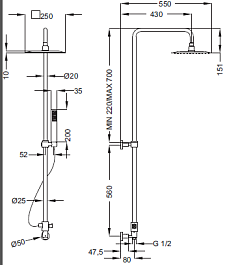 Cezares Душевая система LEVICO-CD-01-02 – фотография-2