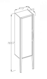  Пенал Риголетто L белый/орех – фотография-2