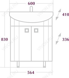 Onika Тумба с раковиной Лига 60.11 – фотография-2