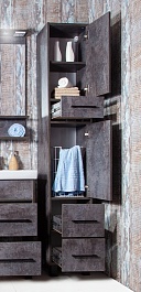 Бриклаер Пенал для ванной Чили 34 цемент – фотография-2