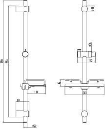Lemark Душевая штанга Bronx LM3775BL черная матовая – фотография-2