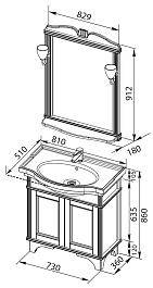 Aquanet Мебель для ванной Николь 80 орех (180515) – фотография-5