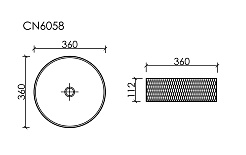Ceramicanova Мебельная раковина Cristal 36 CN6058 бежевая – фотография-4