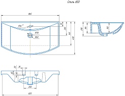 Водолей Мебель для ванной Колумбия 85 R дуб – фотография-5
