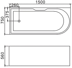 Grossman Акриловая ванна GR-2201L 150x75 – фотография-4