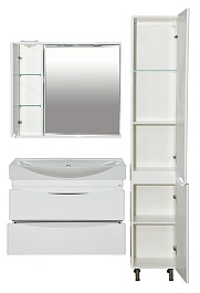 Misty Тумба с раковиной Элвис 85 белая подвесная – фотография-7