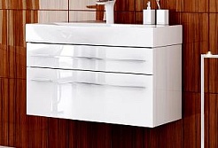 Aqwella Тумба для умывальника Милан 80 подвесная, с ящиками – фотография-1
