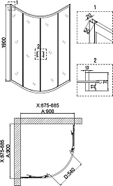 Niagara Душевой уголок Nova NG-6806-08 Black – фотография-2