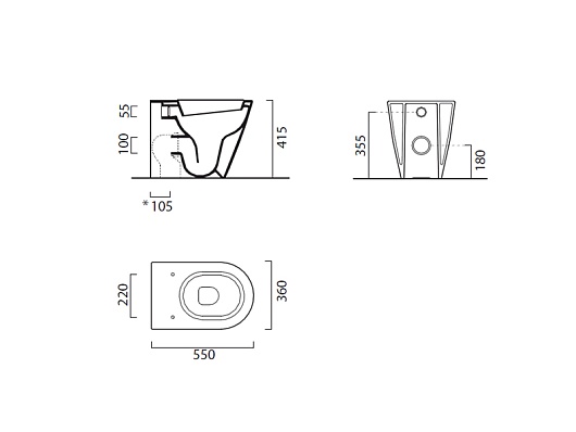 GSI Унитаз приставной NORM 861411 – картинка-5