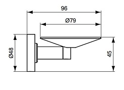 Ideal Standard Мыльница IOM хром – фотография-2