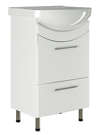 Mixline Тумба с раковиной Радуга 50 белая – фотография-1