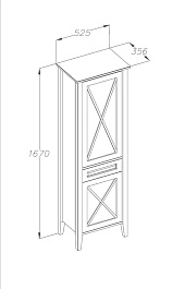 Opadiris Шкаф-пенал для ванной "Палермо" R орех – фотография-3