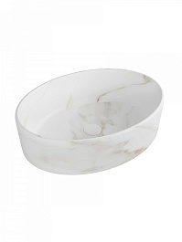 Teymi Раковина накладная в ванную Lori 50 мрамор белый матовый T50484 – фотография-2