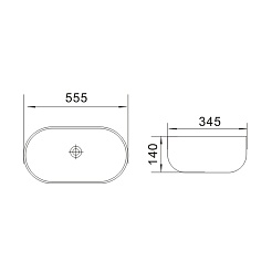 Зов Мебельная раковина Oliveeka 56 9025 глянцевая белая – фотография-3