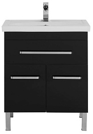 Aquanet Мебель для ванной "Сиена 70" черная напольная (196501) – фотография-3