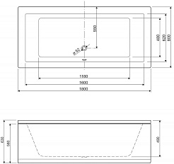 Cezares Акриловая ванна PLANE 180x80 – фотография-4