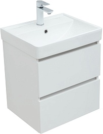 Aquanet Мебель для ванной Вега 50 подвесная белая глянцевая – фотография-11