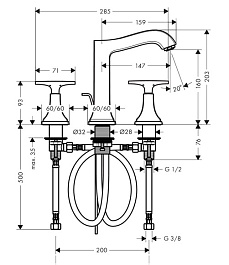 Hansgrohe Смеситель Metropol Classic 31307000 для раковины – фотография-2
