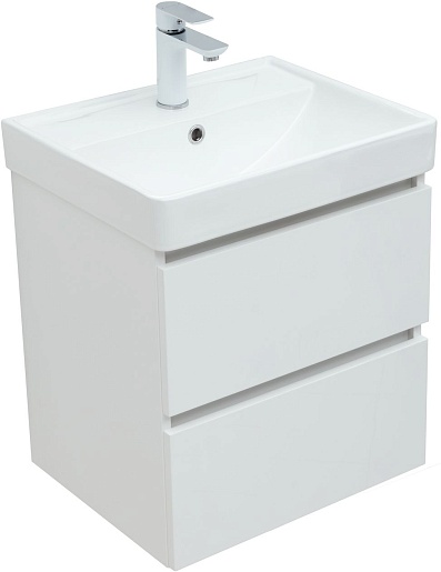 Aquanet Мебель для ванной Вега 50 подвесная белая глянцевая – картинка-11