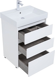 Aquanet Тумба под раковину Nova Lite 60 белая глянцевая – фотография-7