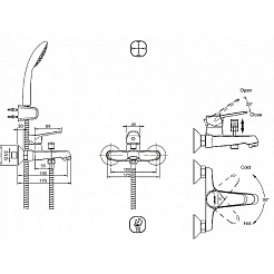 Bravat Смеситель для вынны с душем Eco F6111147C-B – фотография-3