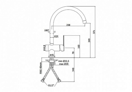Paffoni Смеситель для кухни Ringo RIN180CR – картинка-3