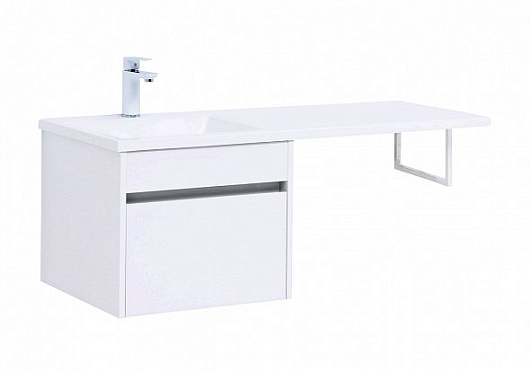 Aquanet Тумба с раковиной Токио 110 L подвесная – картинка-3