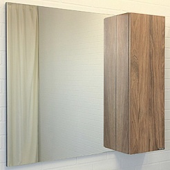 Comforty Зеркальный шкаф Порто 90 дуб темно-коричневый – фотография-1