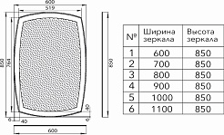 Aquanet Зеркало Тоскана 6085 LED – фотография-3