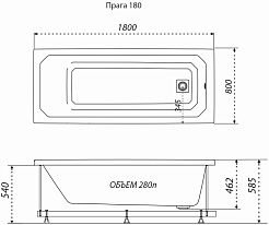 Triton Акриловая ванна Прага 180x80 – фотография-7