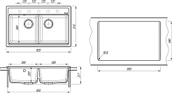 Florentina Мойка кухонная Липси 820 брауни – фотография-4