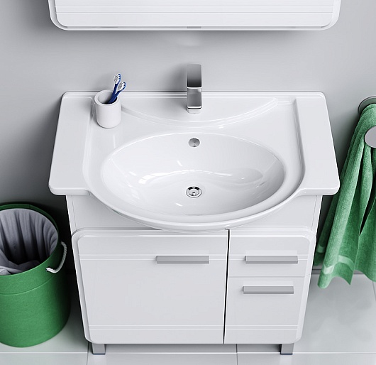 Aqwella Тумба с раковиной Корсика 75 – картинка-5