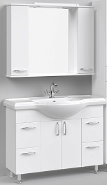 Водолей Мебель для ванной Колумбия 105 белый – фотография-1