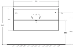 BelBagno Тумба с раковиной Albano 100 подвесная Bianco Lucido – фотография-8