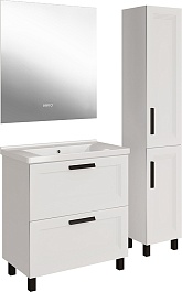 ASB-Mebel Мебель для ванной София 80 белая матовая – фотография-2