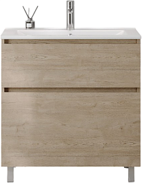 Teymi Тумба с раковиной Laina 80 дуб светлый – фотография-1