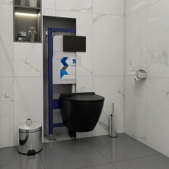 Teymi Кнопка смыва Lina T70103BM чёрный матовый – фотография-2