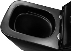 Azario Унитаз подвесной Teramo AZ-0052-UQ3MB безободковый черный матовый – фотография-9