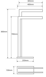 Bemeta Стойка с двойным держателем полотенец, Beta 132836022 – фотография-2