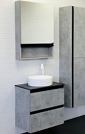 Comforty Мебель для ванной Эдинбург 60 2 9111 подвесная бетон светлый – фотография-1