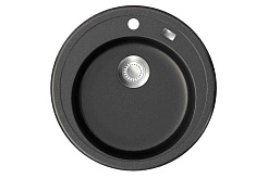 Zorg Кухонная мойка "GraniT" GZR-510 LAGO черный металлик – фотография-1