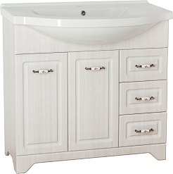 Style Line Тумба с раковиной Олеандр-2 90 Люкс рельеф пастель – фотография-1