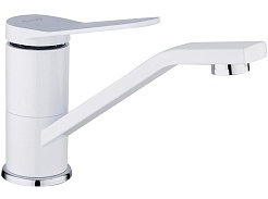 Frap Смеситель для кухни H45 F4545 белый/хром – фотография-1