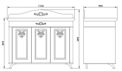 Водолей Мебель для ванной "Анжелика 110" F-3 серая – фотография-5