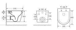 WeltWasser Унитаз подвесной SALZBACH 043 MT-BL черный матовый – фотография-3