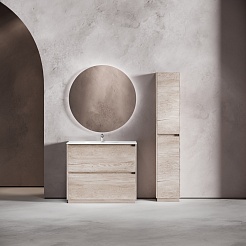 Sancos Мебель для ванной Libra Floor 100 дуб галифакс натуральный – фотография-3