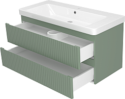 Brevita Тумба под раковину Victory 105 подвесная зеленая – фотография-4