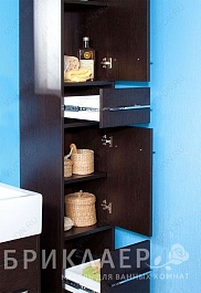 Бриклаер Пенал для ванной Чили 34 венге – фотография-4